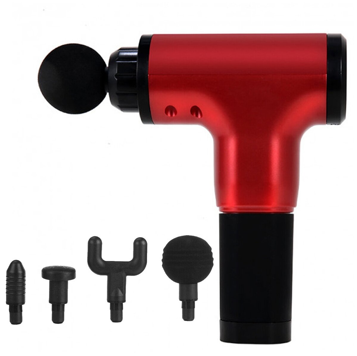 Перкуссионный массажер (массажный пистолет) для тела, с набором насадок