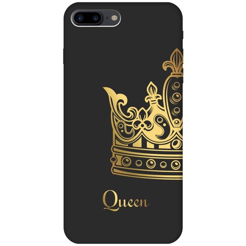 Силиконовый чехол на Apple iPhone 8 Plus / 7 Plus / Эпл Айфон 7 Плюс / 8 Плюс с рисунком True Queen Soft Touch черный