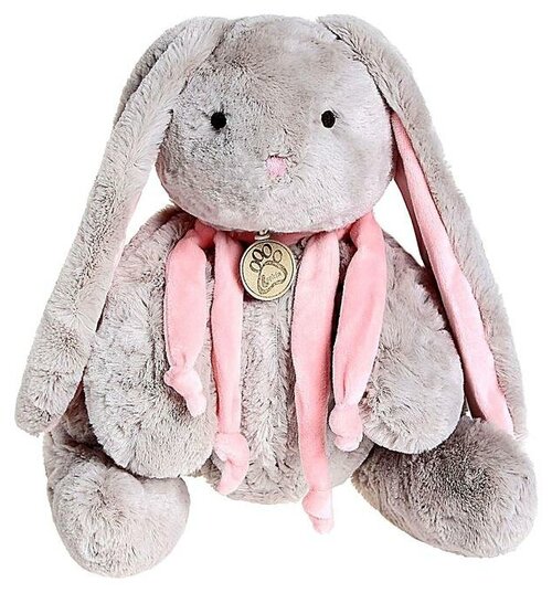 Мягкая игрушка Кролик 45 см серый/розовый