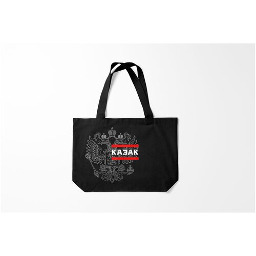фото Сумка-шоппер / 46х35 см / силовые структуры / казачество казак белый герб рф burnettie