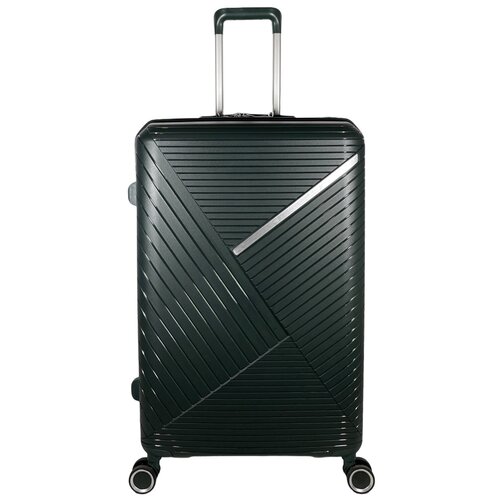 Чемодан – большой (размер L) 105 л, 73x48x30 см , полипропилен , цвет темно-зеленый