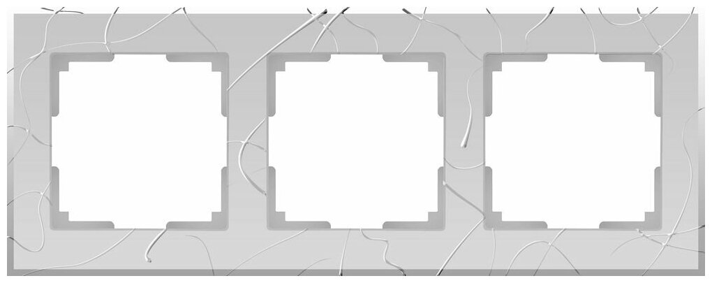 Рамка Vitel на 3 поста серебряный WL06-Frame-03 4690389054334