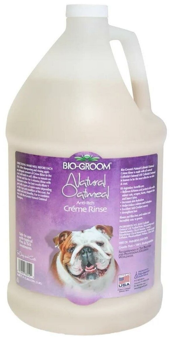 Bio-Groom Natural Oatmeal Creme Rinse успокаивающий противозудный кондиционер для собак, 3.8 л