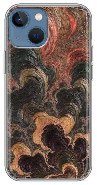 Дизайнерский силиконовый чехол для Айфон 13 мини / Iphone 13 Mini Абстракция