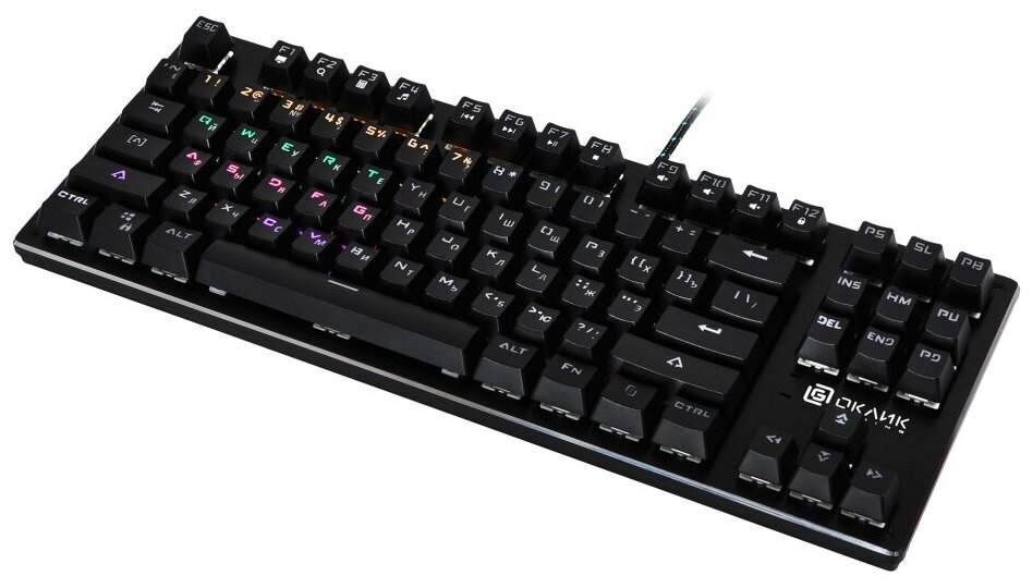Клавиатура Oklick Оклик 967G Dark Force механическая черный USB Multimedia for gamer LED