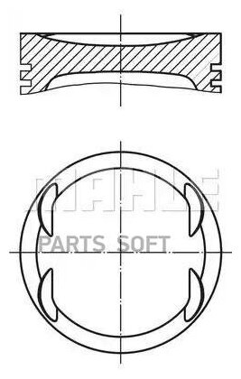 004 07 00_поршень! d82x1.2x1.5x2.5 STD\ MB W203 1.8i 16V M271.946 03> MAHLE / арт. 0040700 - (1 шт)