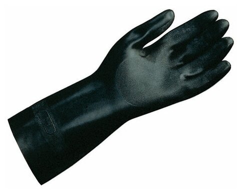 Перчатки латексно-неопреновые MAPA Technic/UltraNeo 420, хлопчатобумажное напыление, размер 8 (M), черные. 606254 - фотография № 3