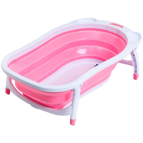 Ванночка детская складная, на ножках, цвет розовый 7522642