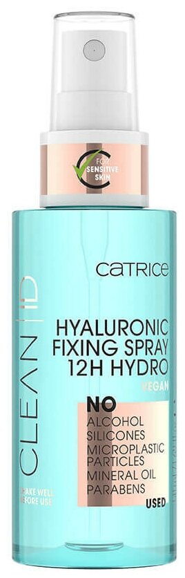 Спрей для фиксации макияжа Catrice - Clean ID Hyaluronic Fixing Spray 12H Hydro