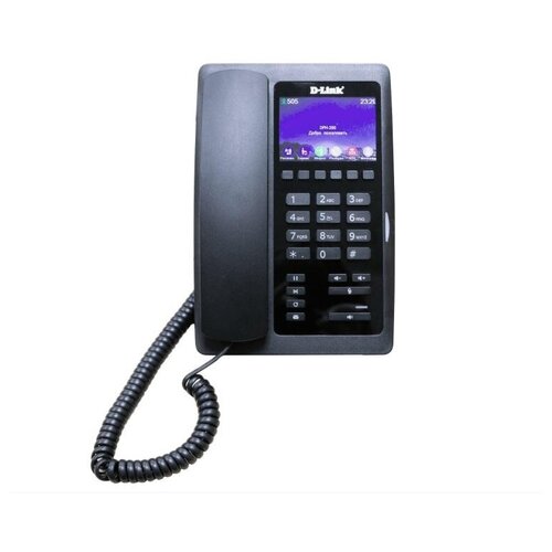 Проводной IP-телефон D-link DPH-200SE/F1A ip телефон d link dph 150se f5b ip телефон с цветным дисплеем 1 wan портом 10 100base tx 1 lan портом 10 100base tx и поддержкой poe