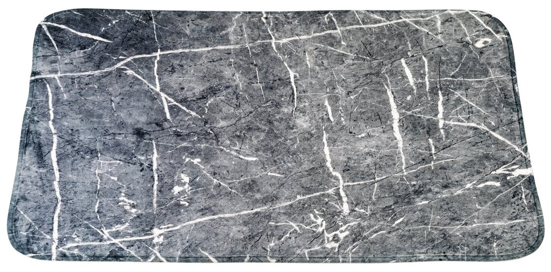 Коврик для ванной Swensa Marble, полиэстер, 50 x 80 см, темно-серый