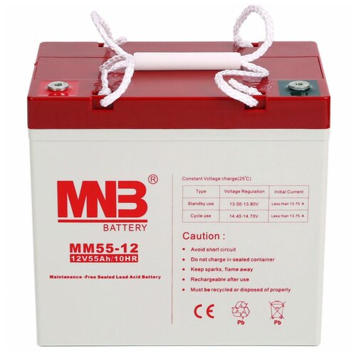 MNB Аккумулятор MNB MM55-12 аккумулятор тяговый mnb mm 120 12 12в 120 ач agm