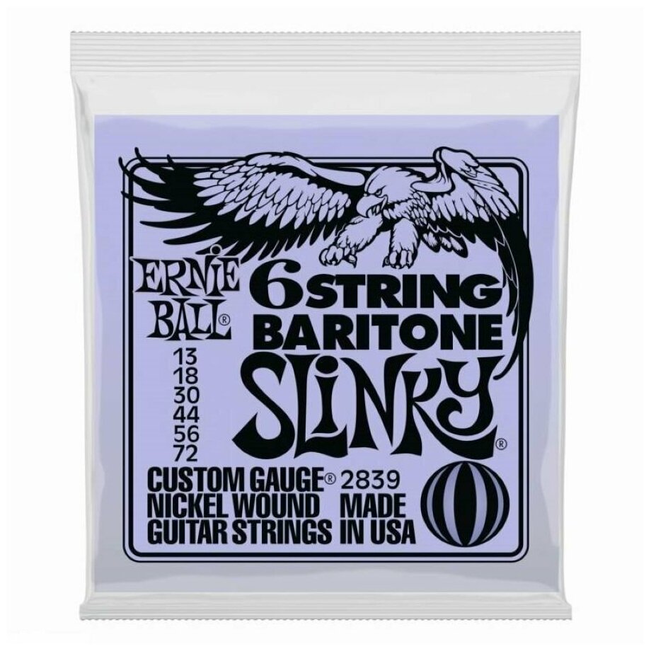 ERNIE BALL 2839 (13-72) струны баритон-гитары