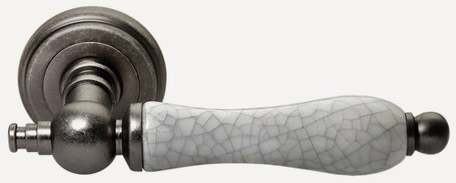 Изображение товара Ручка дверная Morelli MH-42-CLASSIC OMS/GR старое античное серебро/серый, ручки для межкомнатных дверей комплект, фурнитура