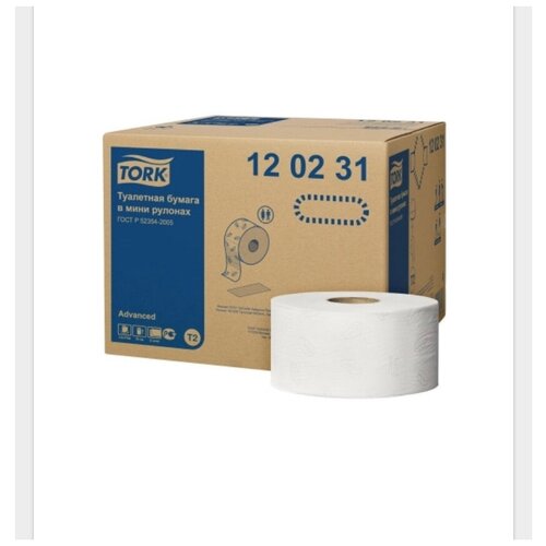Купить Туалетная бумага TORK Universal T2 1-слойная 120197 1 рулон, белый, Туалетная бумага и полотенца