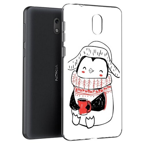 Чехол задняя-панель-накладка-бампер MyPads Милый пингвин для Nokia 6 противоударный