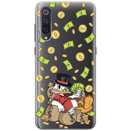 Силиконовый чехол с принтом Rich Scrooge для Xiaomi Mi 9 / Сяоми Ми 9 матовый чехол rich scrooge для xiaomi mi 6 сяоми ми 6 с 3d эффектом черный