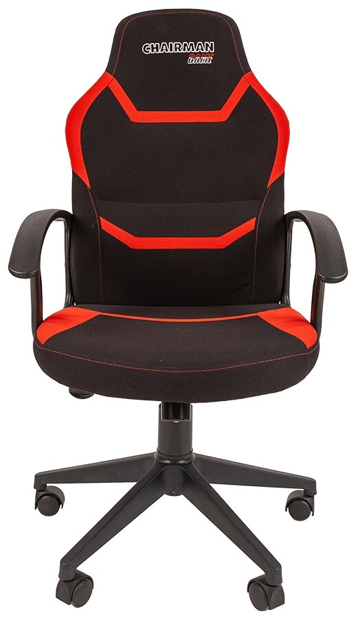 <7068840> Кресло игровое Chairman game 9 ткань чёрный/красный .