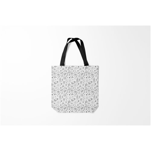 фото Сумка-шоппер / 40х40 см / популярные иллюстрации / снеговик зимнее дудл настроение burnettie