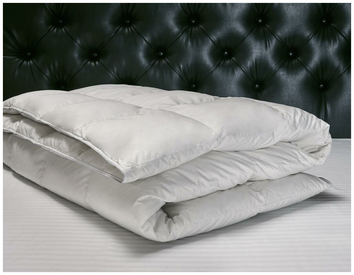 Одеяло теплое пуховое Royal, без рисунка, белый ; Размер: 1.5