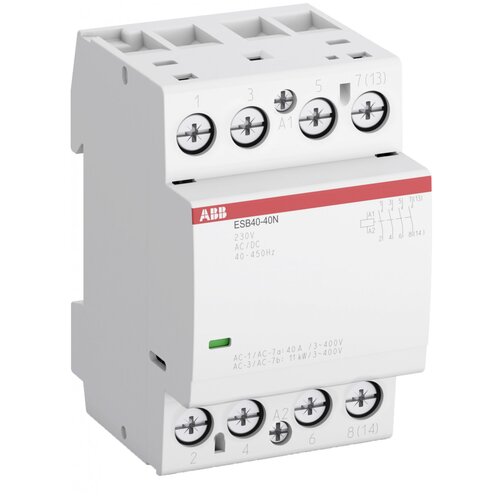 Контактор ESB40-40N-01 модульный (40А АС-1, 4НО), катушка 24В AC/DC