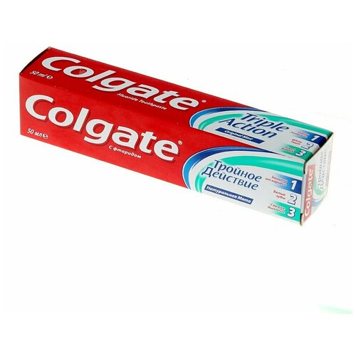 Зубная паста Colgate «Тройное действие», 50 мл зубная паста colgate тройное действие 50 мл
