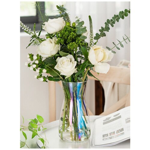 Стеклянная ваза для цветов Интерьерная ваза