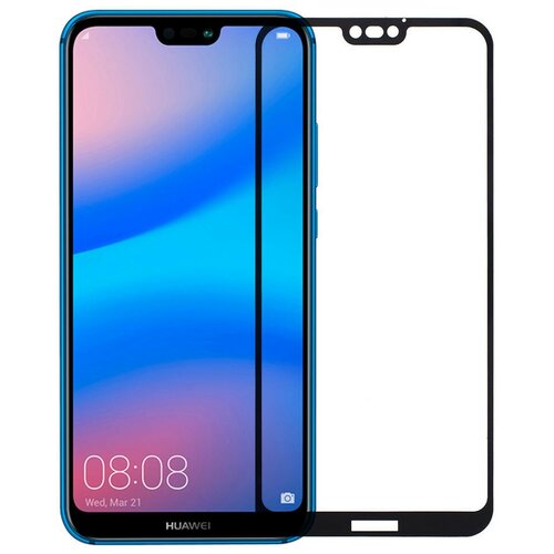 Защитное стекло / бронестекло для Huawei P20 Lite (ANE-LX1) полное покрытие черное