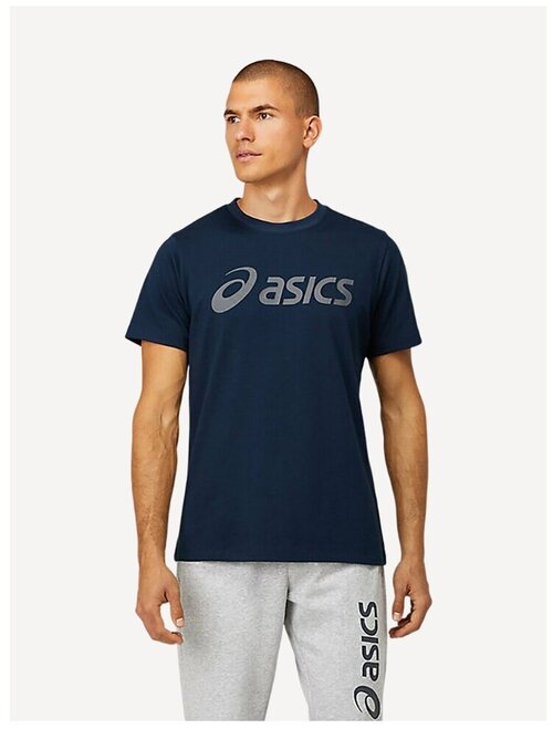 Футболка ASICS Big Logo Tee, размер L, синий