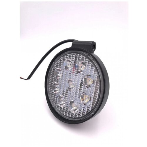 Фара противотуманная светодиодная круглая / автомобильная вспышка ФСО / дневные ходовые огни MYX 10-30V 9 LED светодиодов 27W 6000K размер 110*30 ММ 1 шт.