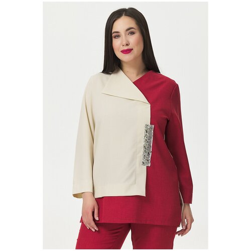 Блуза Olsi, размер 50, бордовый