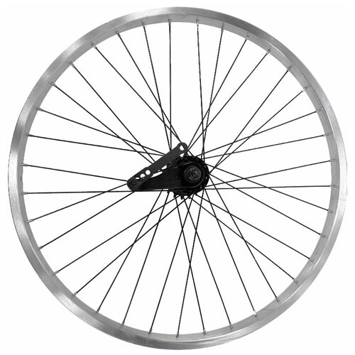 Колесо велосипедное 24 заднее в сборе VelRosso одинарный алюминиевый обод, гайки, 1 скорость WSF-24R заднее колесо cо вт stels 24 дюйма с алюминиевым ободом 36 спиц