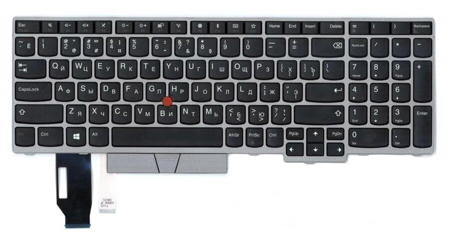 Клавиатура для ноутбука Lenovo IBM Thinkpad E580 серебристая