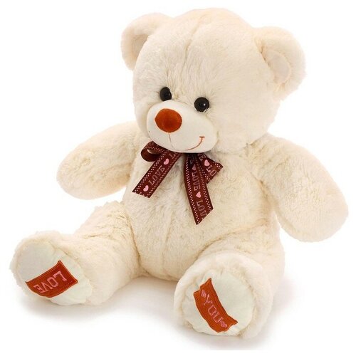 фото Мягкая игрушка медведь амур молочный, 70 см любимая игрушка 5155075 .