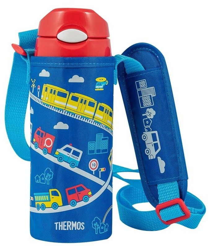 Детская термокружка/термос THERMOS 0,4 л. Baby голубая MT-90