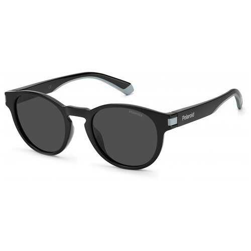 Солнцезащитные очки Polaroid, круглые, серый