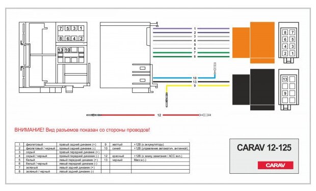Штатный ISO-переходник для а/м VOLKSWAGEN 2002+ / AUDI - SKODA - SEAT все а/м с Quadlock CARAV 12-125