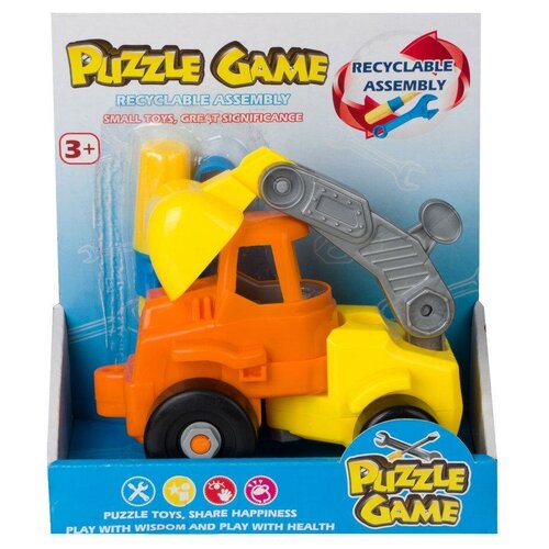 Набор пластмассовых деталей для сборки экскаватора, картон (Union Vision: 555-12)