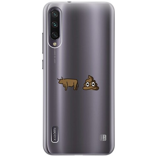 Силиконовый чехол с принтом Bull Shit для Xiaomi Mi A3 / CC9e / Сяоми Ми А3 / Ми СС9е защитное стекло для xiaomi mi a3 mi cc9e сяоми ми а3 и ми сс9е