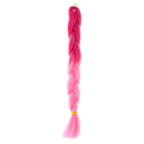 Купить Коса на резинке «Барбара», 60 см, Сима-ленд, розовый, искусственные волосы