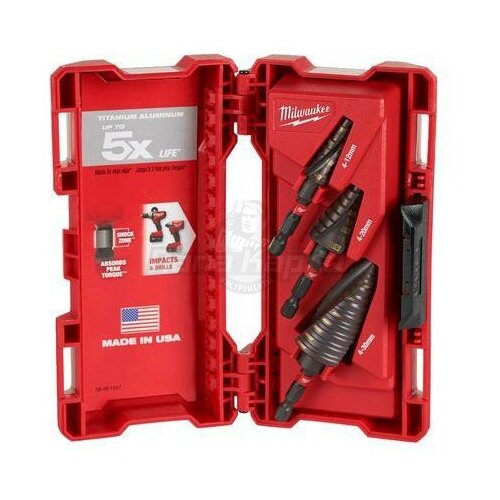 Набор ступенчатых свёрл 3шт ShockWave Impact Duty Milwaukee 48899266 39020₽