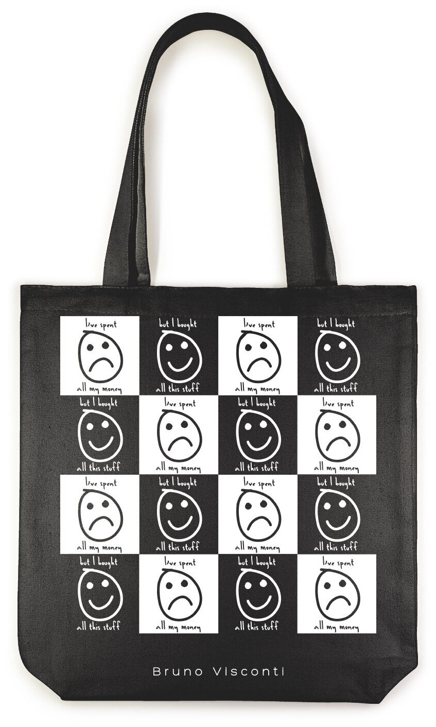 фото Сумка-шоппер BLACK "настроение" 34х36 см