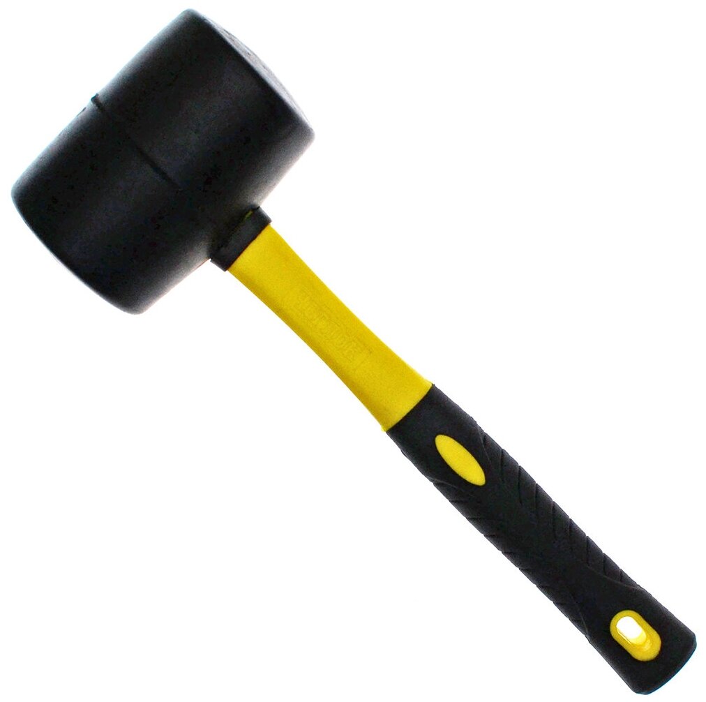 Киянка резиновая, Чеглок, 21-04-391, черная, фиберглассовая ручка, 910гр