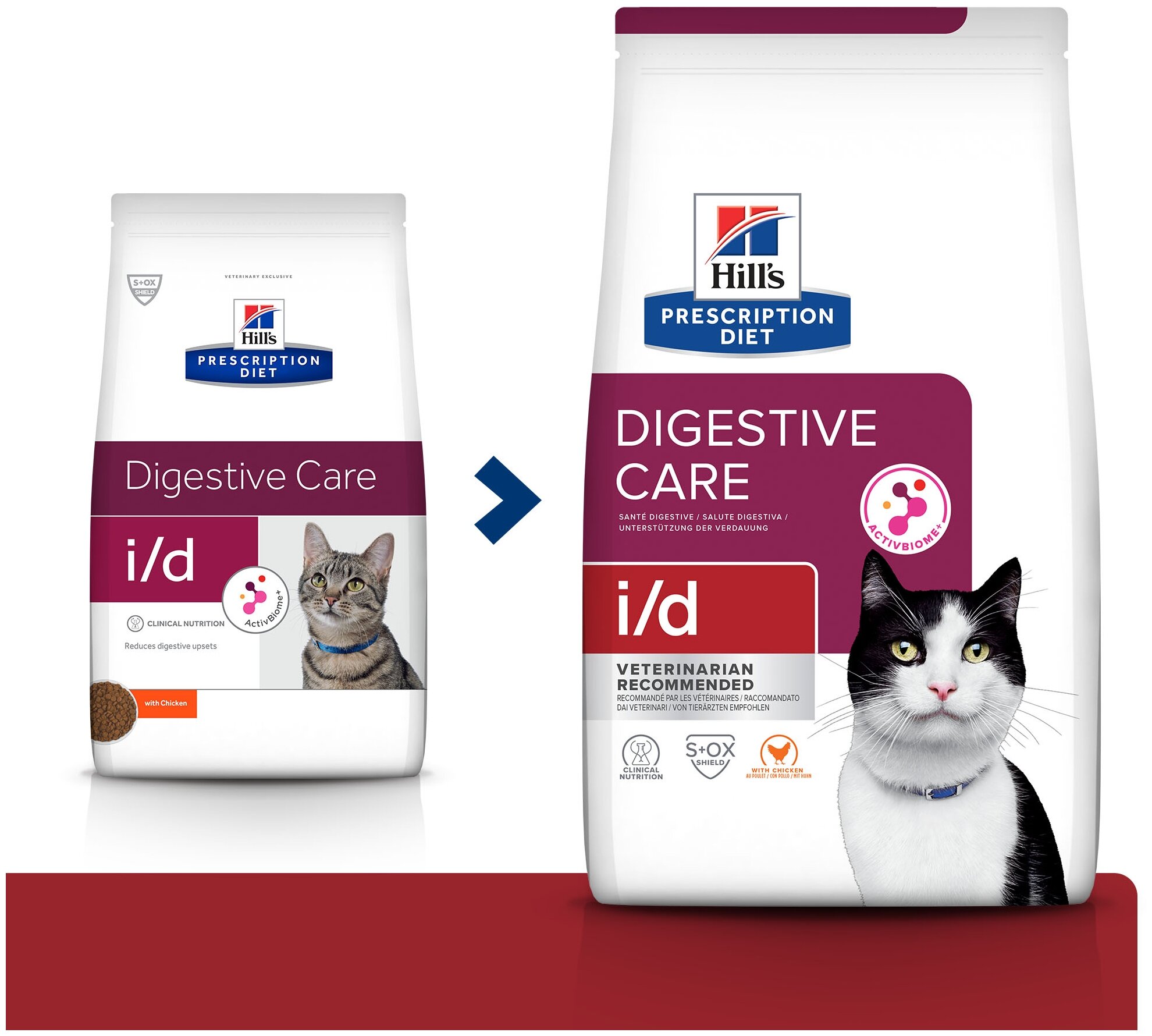 Сухой корм для кошек Hill's Prescription Diet i/d Digestive Care при расстройствах пищеварения, жкт, с курицей 2 шт. х 400 г - фотография № 5