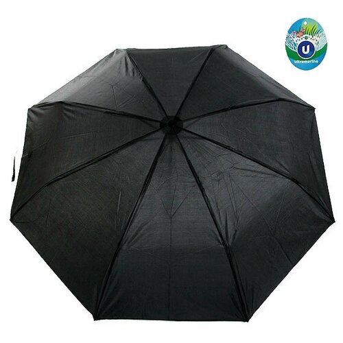 фото Мини-зонт ultramarine, механика, 2 сложения, купол 110 см., 8 спиц, черный