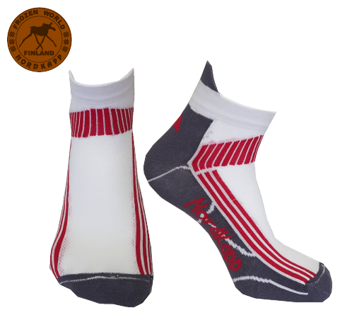 Термоноски NordKapp 309 grey/white/red (39-42)