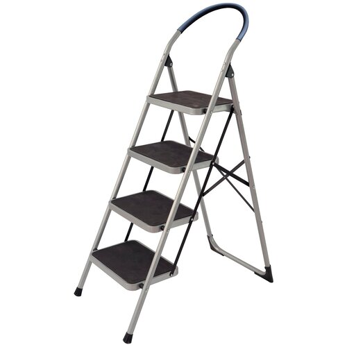 Стремянка MAXIFIX стальная, с 4-мя ступенями и антискользящим покрытием