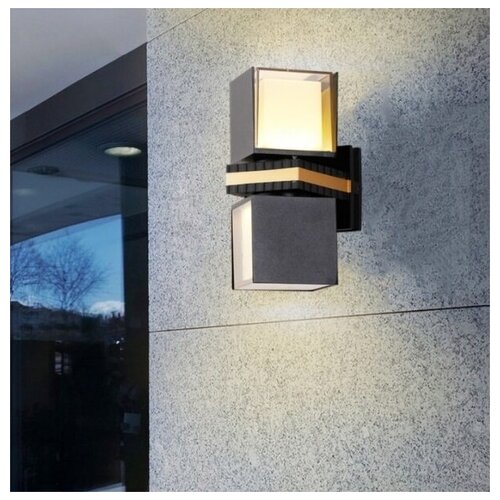 Светильник Elegant 4298 черный/золото 30W 4000-4500K 100*100*240mm IP65 DZN22-02