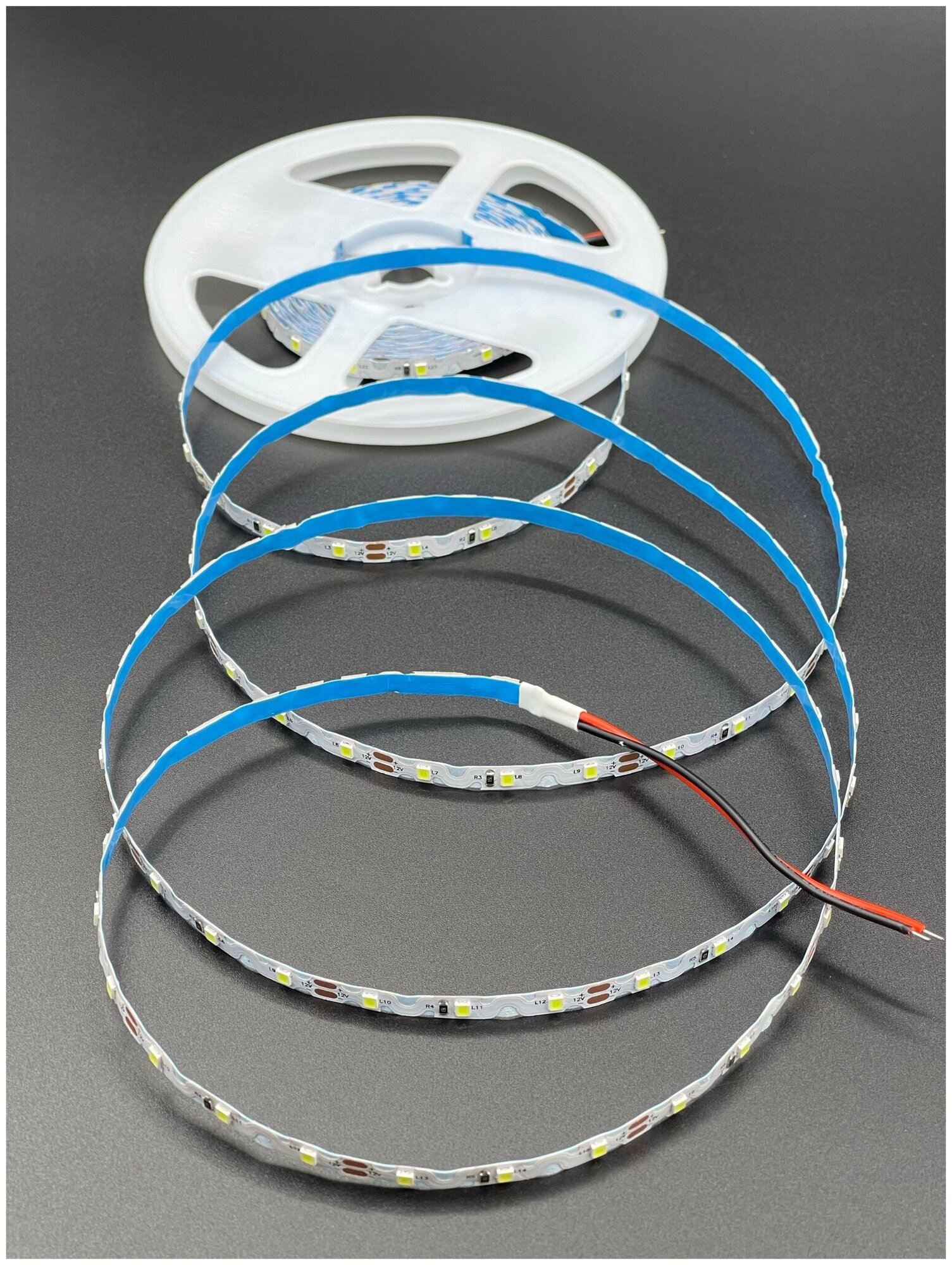 Гибкая лента светодиодная - змейка LED 7,2W, 2835-60 диодов на метр -IP20 12V Холодный белый, 6500K - фотография № 6