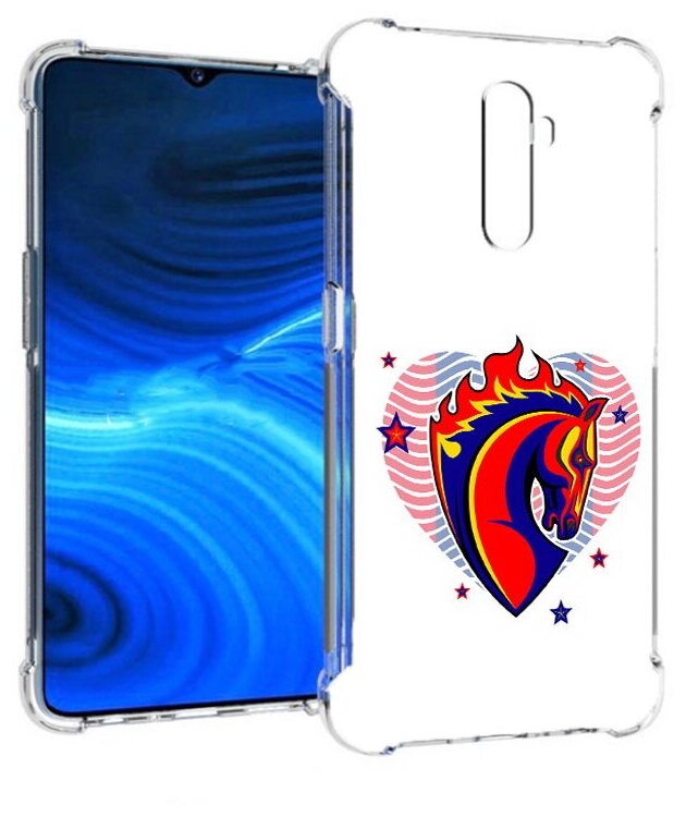 Чехол задняя-панель-накладка-бампер MyPads ФК ЦСЛ Лошадь для Realme X2 Pro противоударный